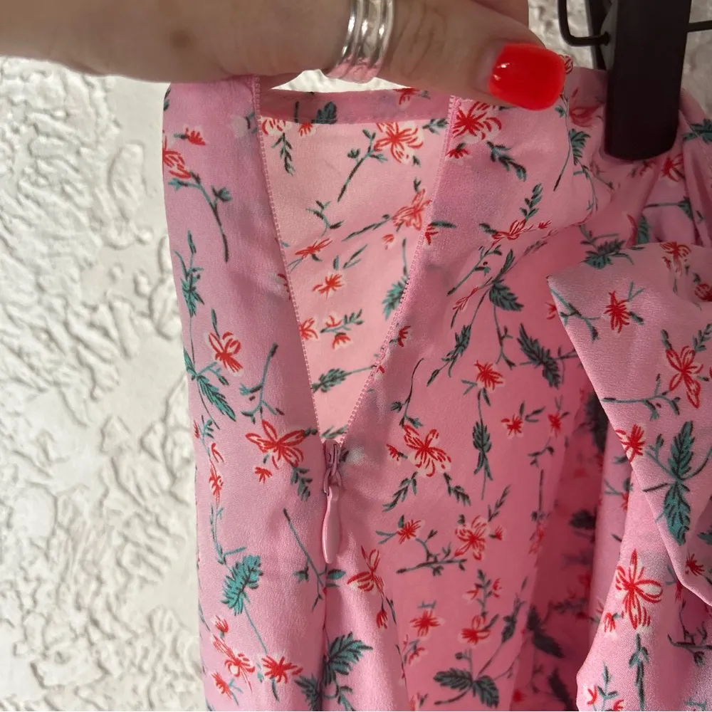Pretty Little Thing | Pink Mini Floral Print Ruffled Skirt NWT Size 22 - Image 7