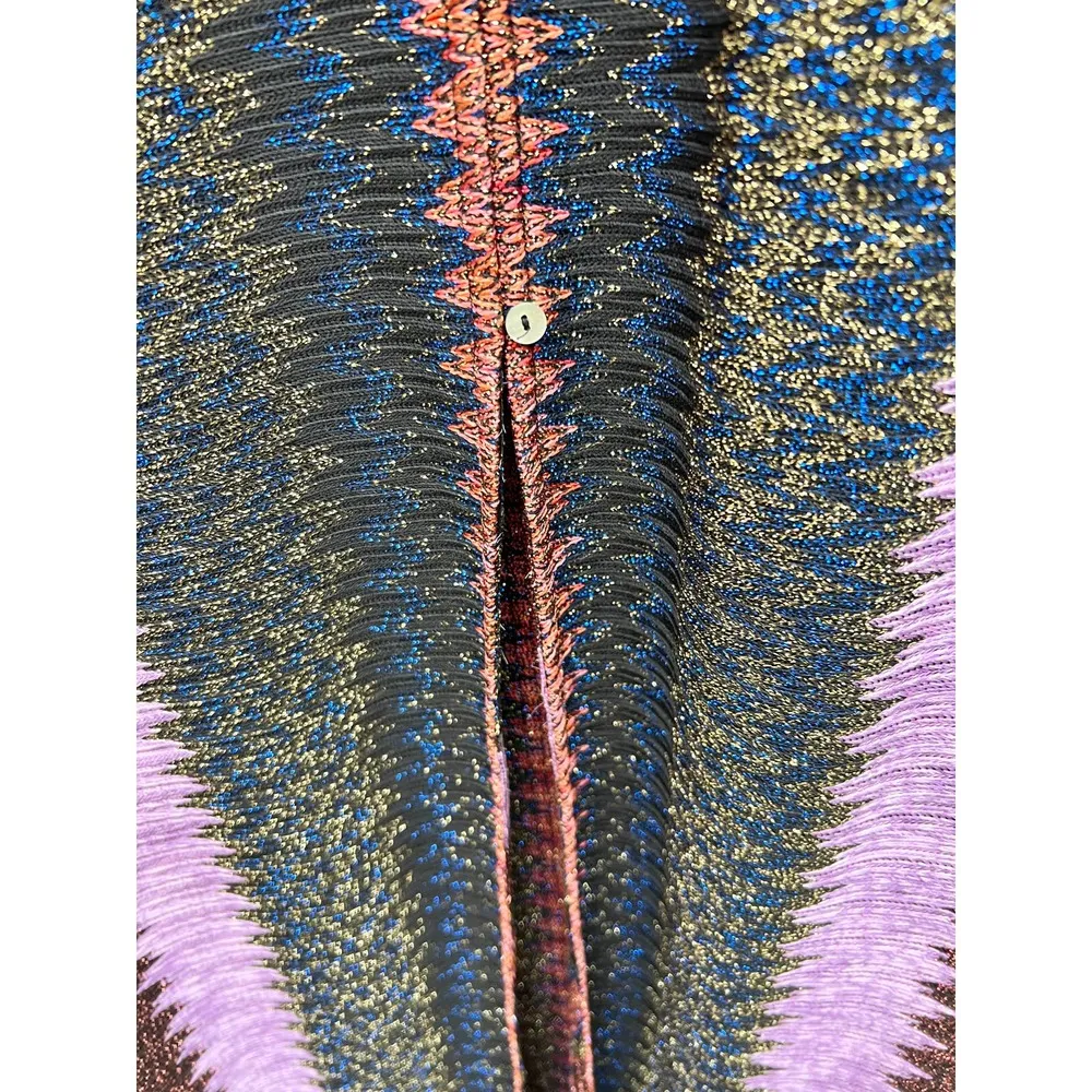 Ramy Brook Metallic Tango Convertible Maxi Dress Soho Knit Purple Women's Small - Image 4