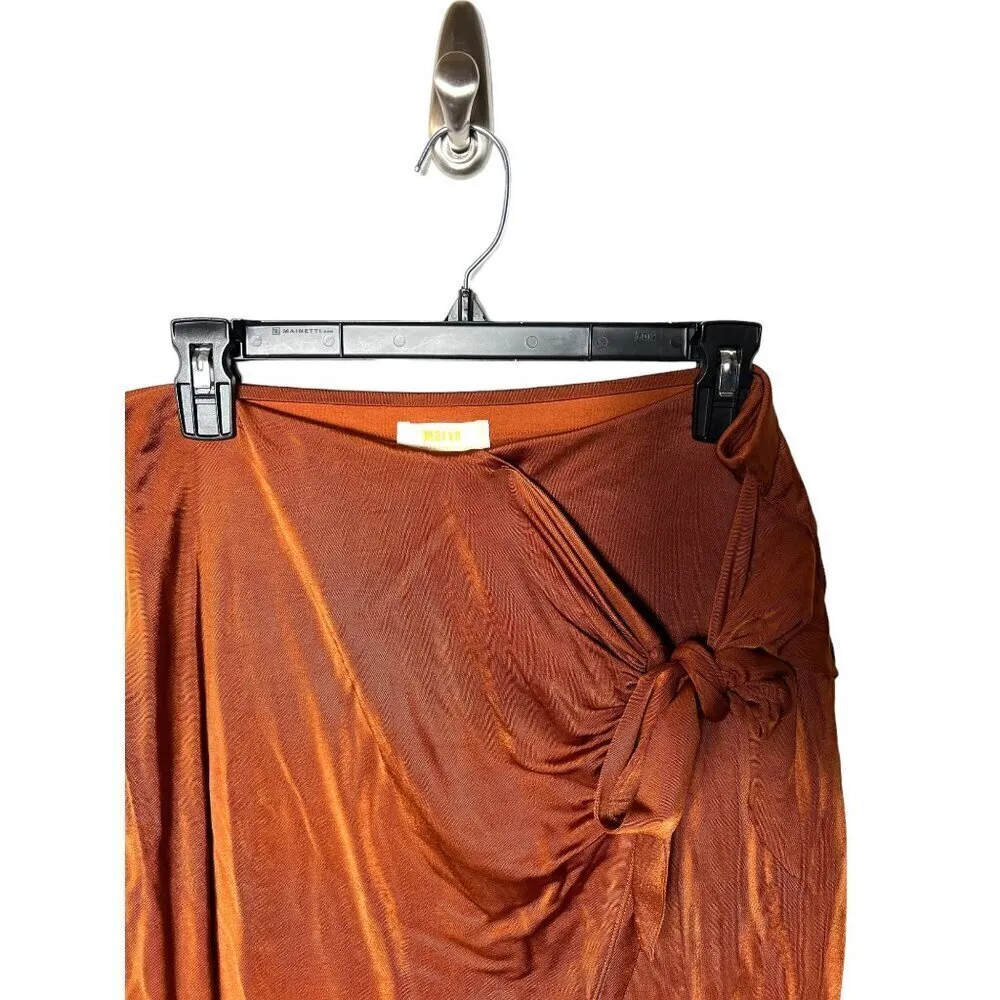 Maeve by Anthropologie burnt orange‎ wrap skirt large - Image 3