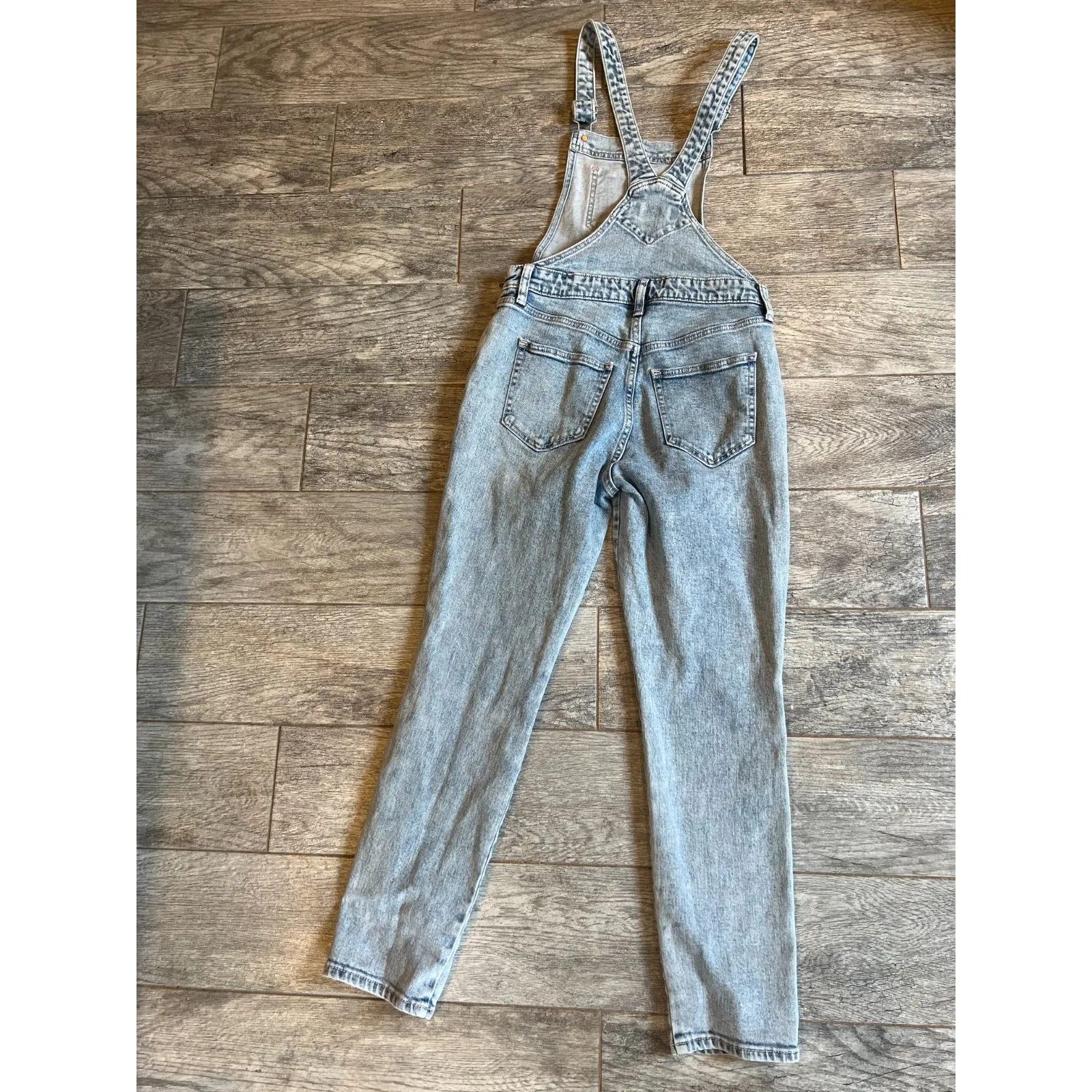 Old Navy Bib Overalls Size 4 Womens Denim Jeans Garden Cottagecore Y2K‎ Farmer - Image 8