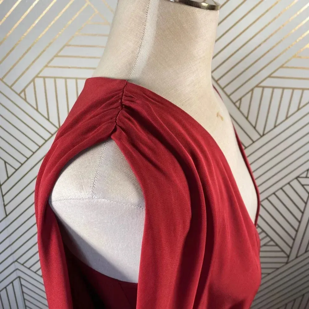 Haute Hippie Crimson Crush Cowl‎ Sleeve Mini Dress - Image 11