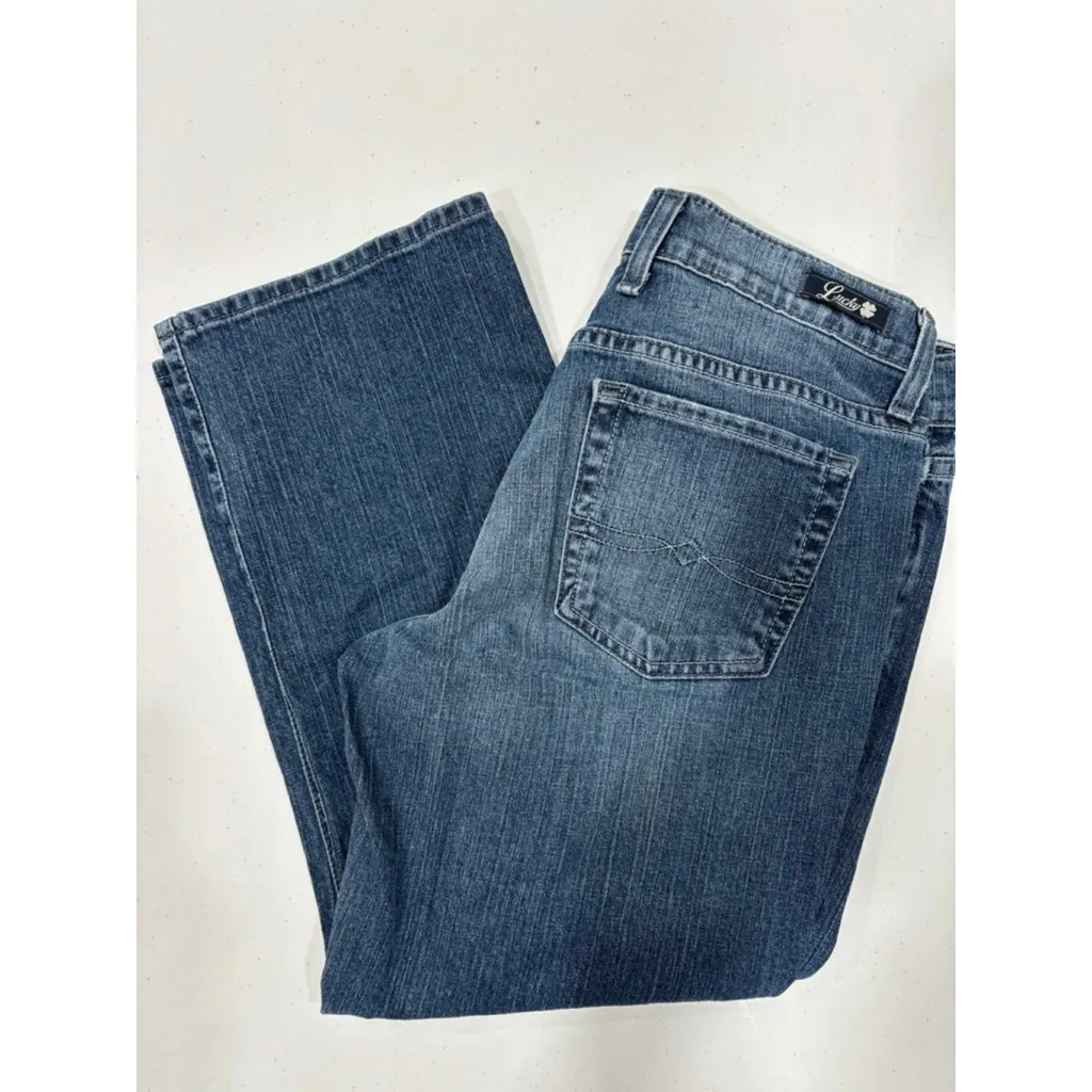 Women's Lucky Brand Classic Rider Crop, Dungarees, 6/28 - Image 2