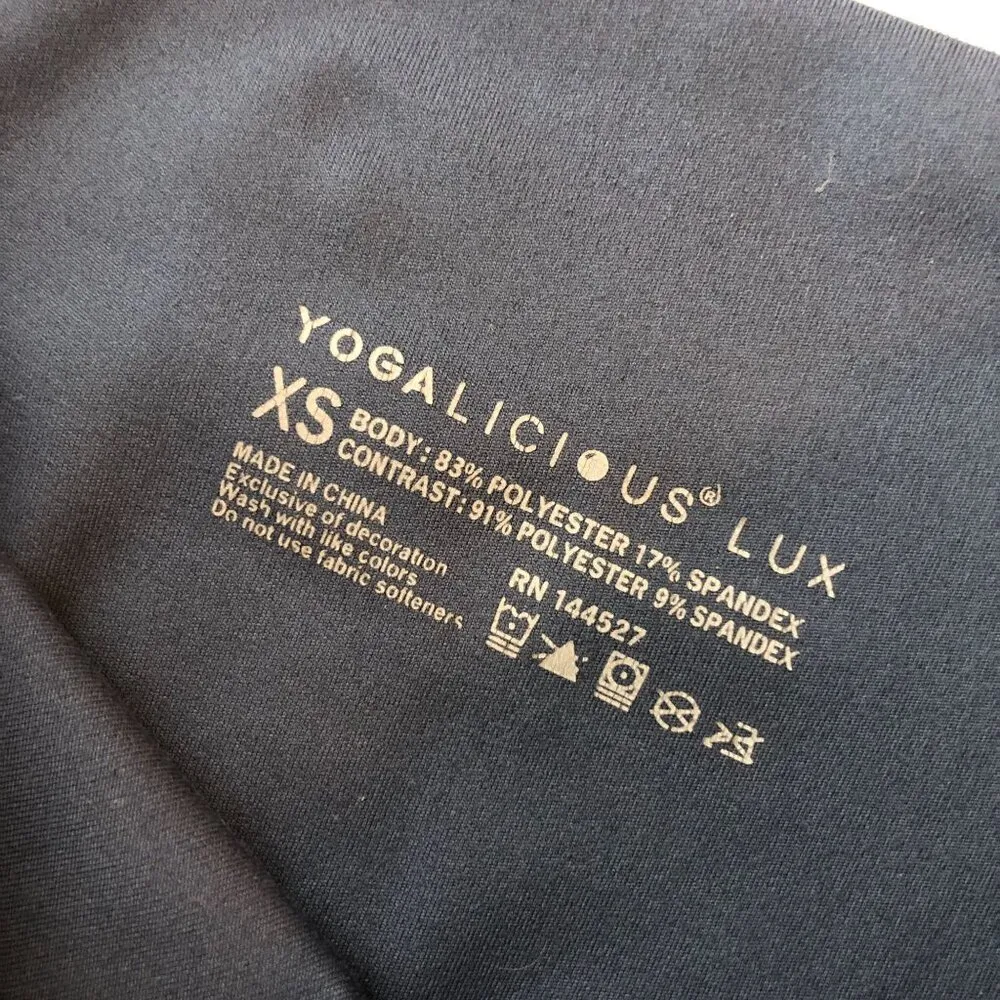 Yogalicious Lux Womens Bike Shorts High Rise Blue XS - Image 3