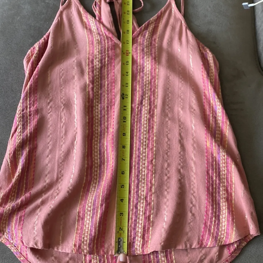 Lovestitch pink metallic striped tank top - Image 4