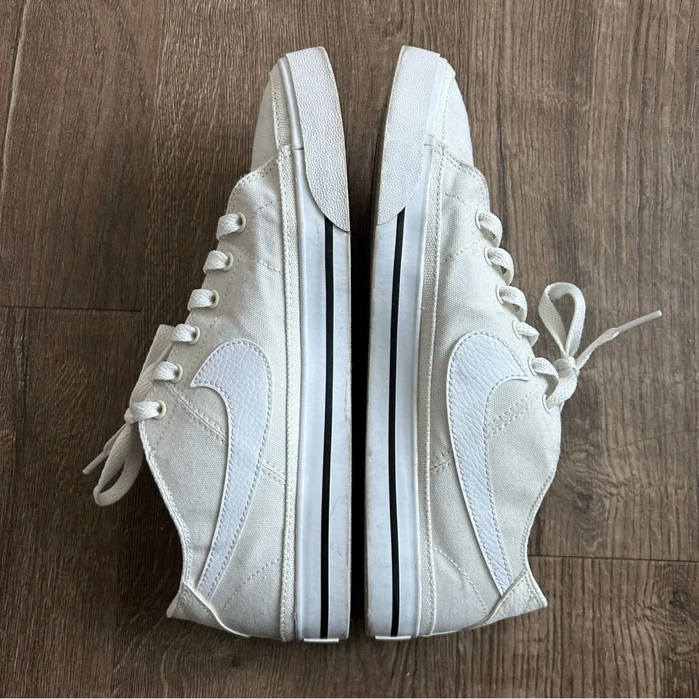 Nike Court Legacy Cream White Canvas Sneakers 10 - Image 5