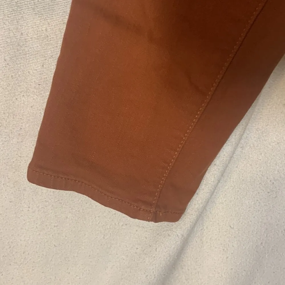 Pilcro womens 29 anthropologe rust orange jeans skinny stet fit denim mid rise - Image 6