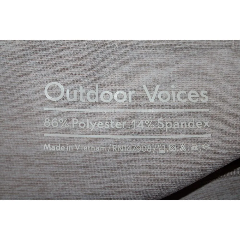 Womens Outdoor Voices Grey Black Oatmeal Colorblock High Waisted Leggings Size S - Image 4