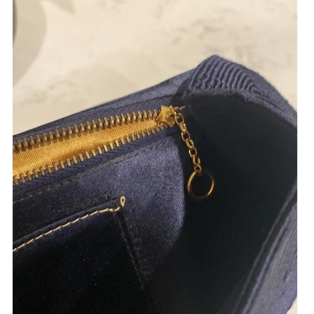 Vintage Normandie cord black clutch bag formal chic classic special occasion - Image 9