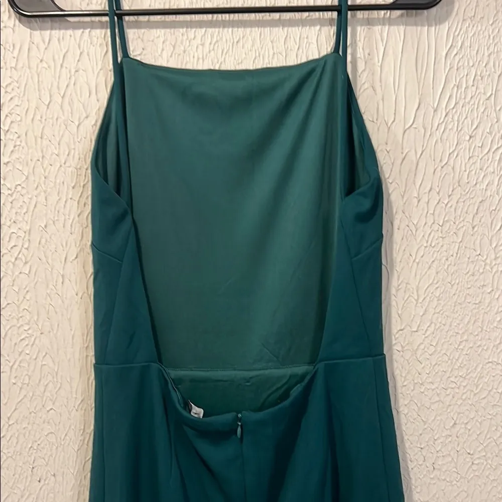 Lulus Never Look Back Hunter Green backless midi dress size medium NWT - Image 5