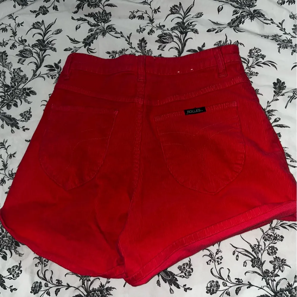 Rollas dusters watermelon red ribbed high rise shorts size 26 - Image 5