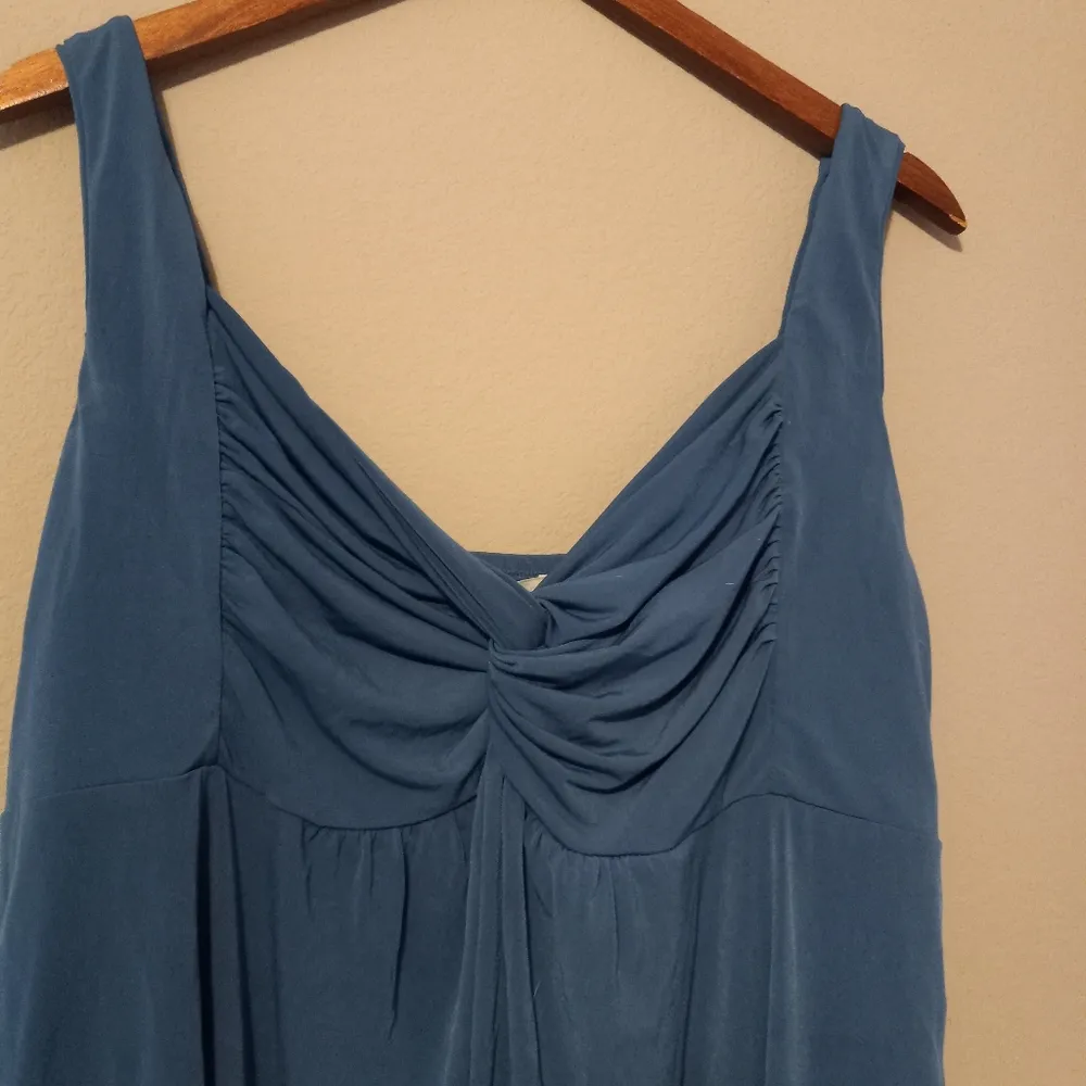 Maurices 2X Twist Top Front Stretchy Tank Top in Teal Plus - Image 10