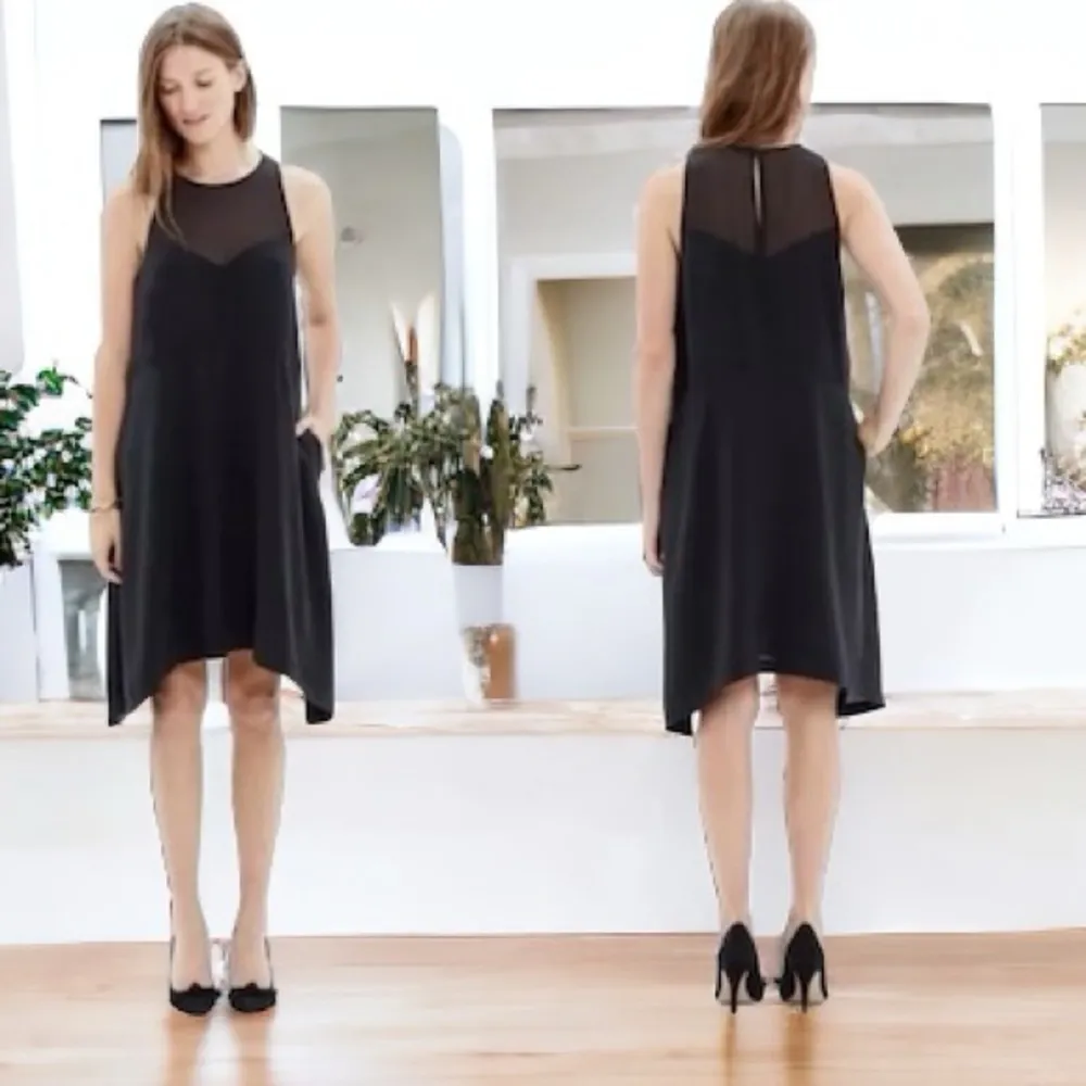 Silk Madewell Black Parkview Keyhole Back Sleeveless Pocket Dress Womens Medium - Image 3