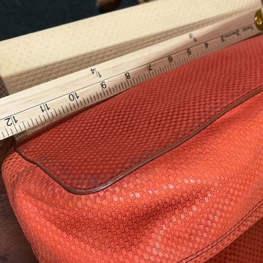 Fossil Marlo Hobo shoulder slouchy bag. Python embossed leather. - Image 7