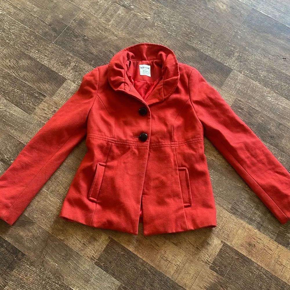 Old Navy Vintage Red Wool Peacoat - Image 2