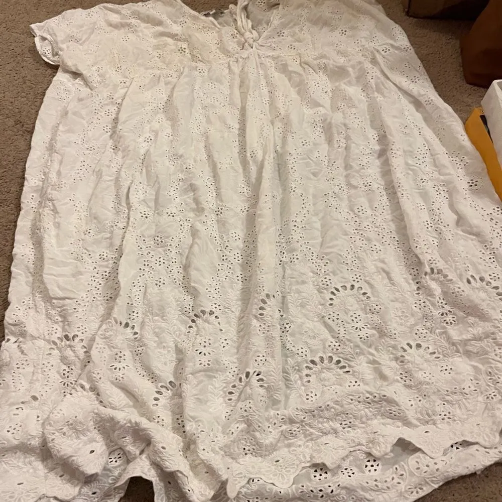 Young fabulous & broke uma white kaftan cover up small - Image 6