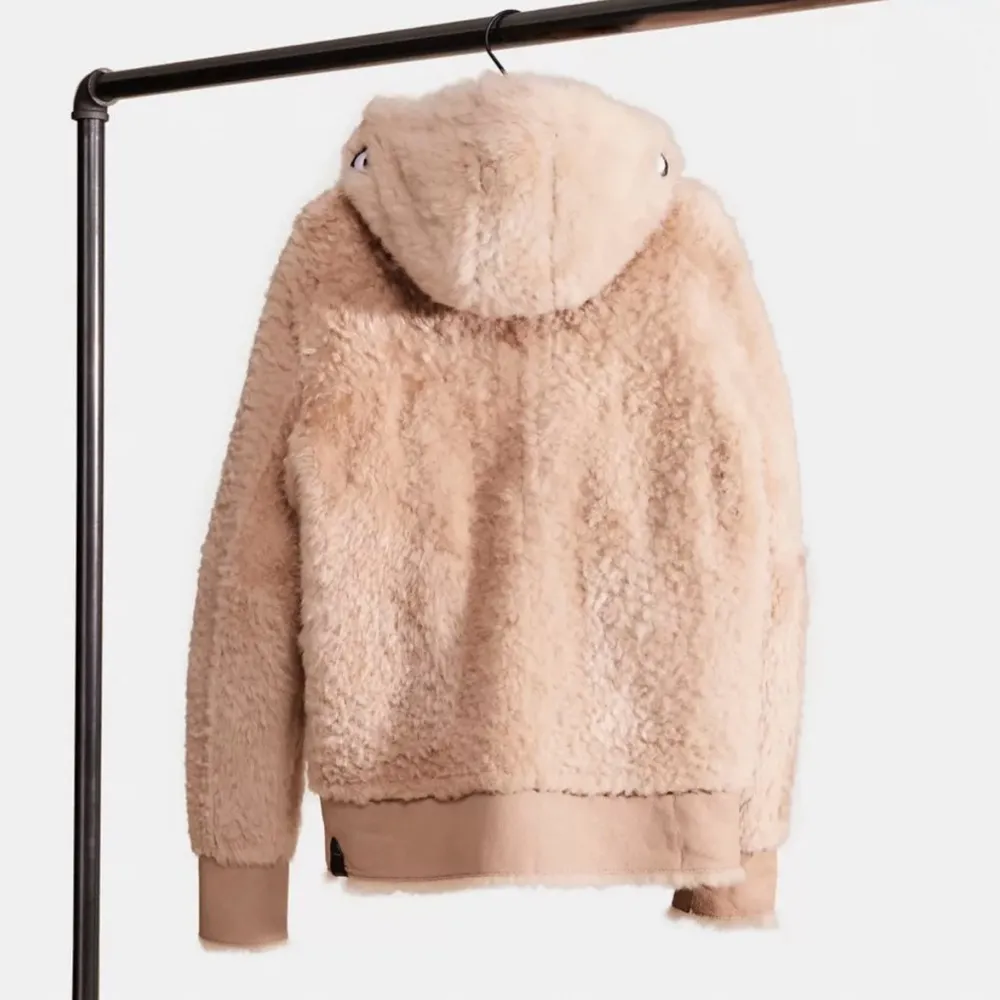 Coach faux shearling pink teddy coat NEW - Image 2