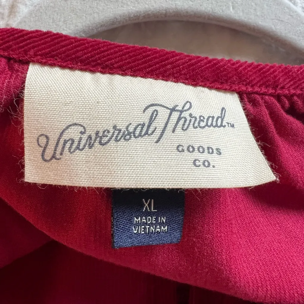 Universal Thread Women's XL Red
Balloon Long Sleeve Corduroy Mini Shift - Image 2