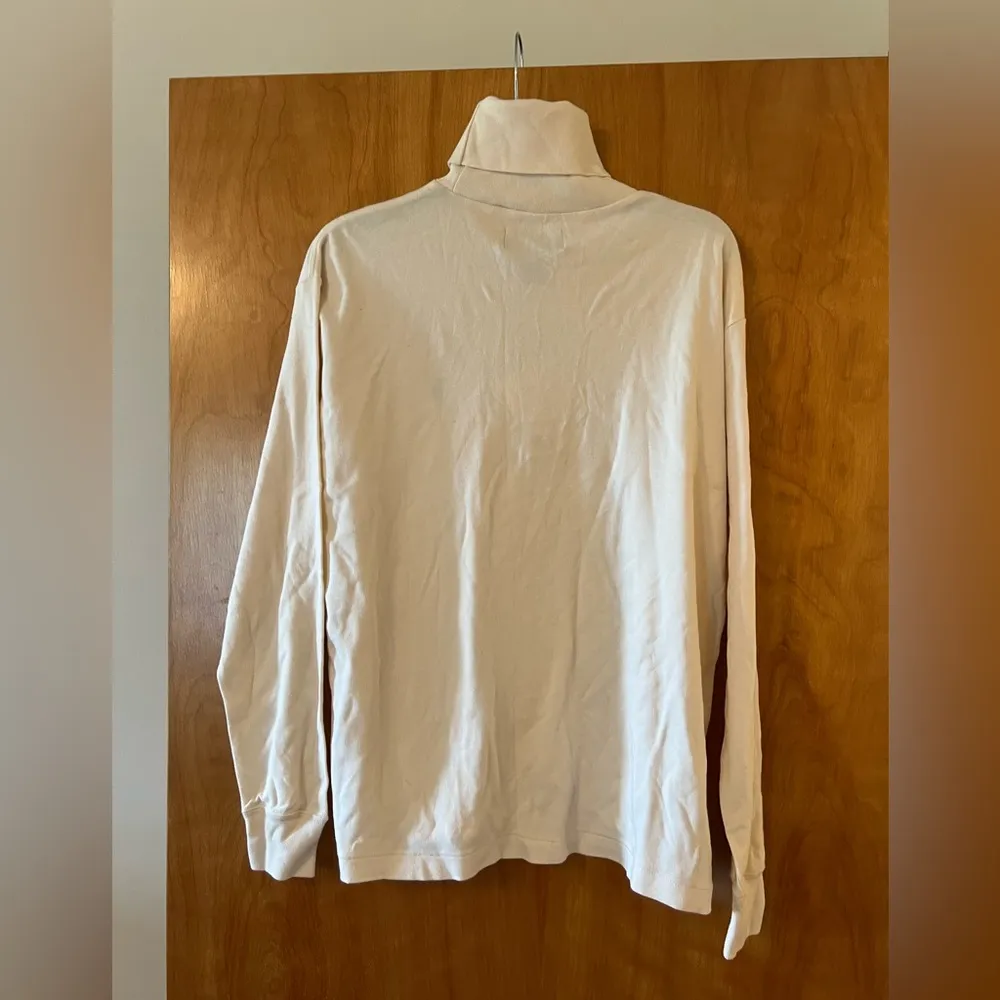 Ralph Lauren Women’s Turtleneck Vintage 90s Y2K Pony Logo Buttermilk NWT Large - Image 8