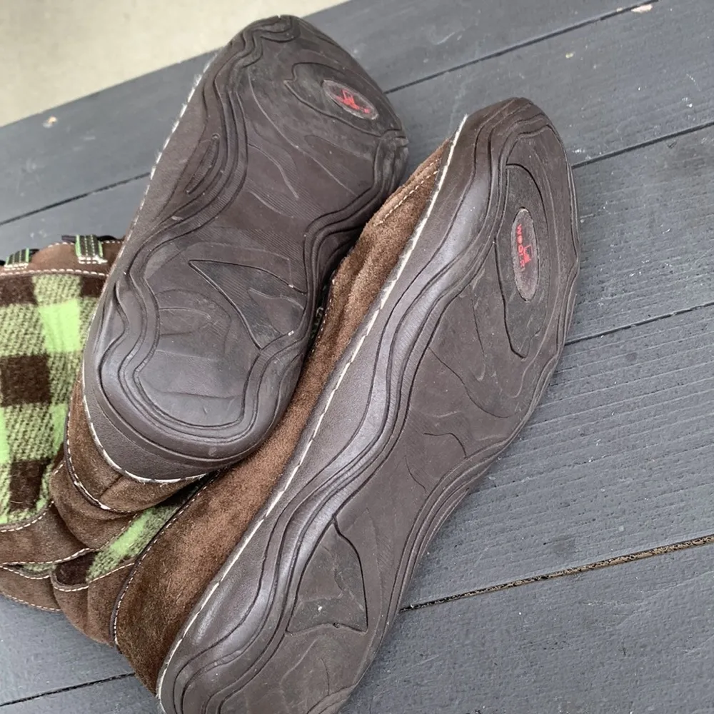 Woolrich Leather and Flannel Winter Boots Size 7.5 - Image 5