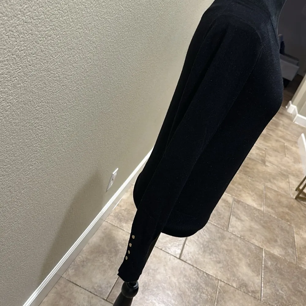 Papaya lightweight Sweater with gold buttons on sleeve - Image 3