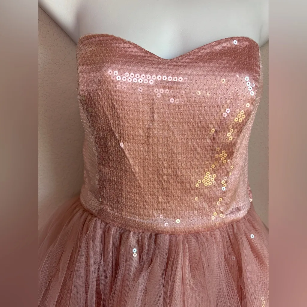 VINTAGE Y2K Betsey Johnson Collection Pink Sequin Corset Tutu Tulle Mini Dress 6 - Image 4