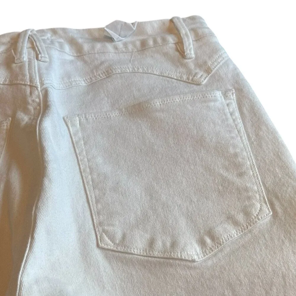 Good American Good Legs Flare White Jeans GCBRW14PT Stretch Flattering Size 15 - Image 9