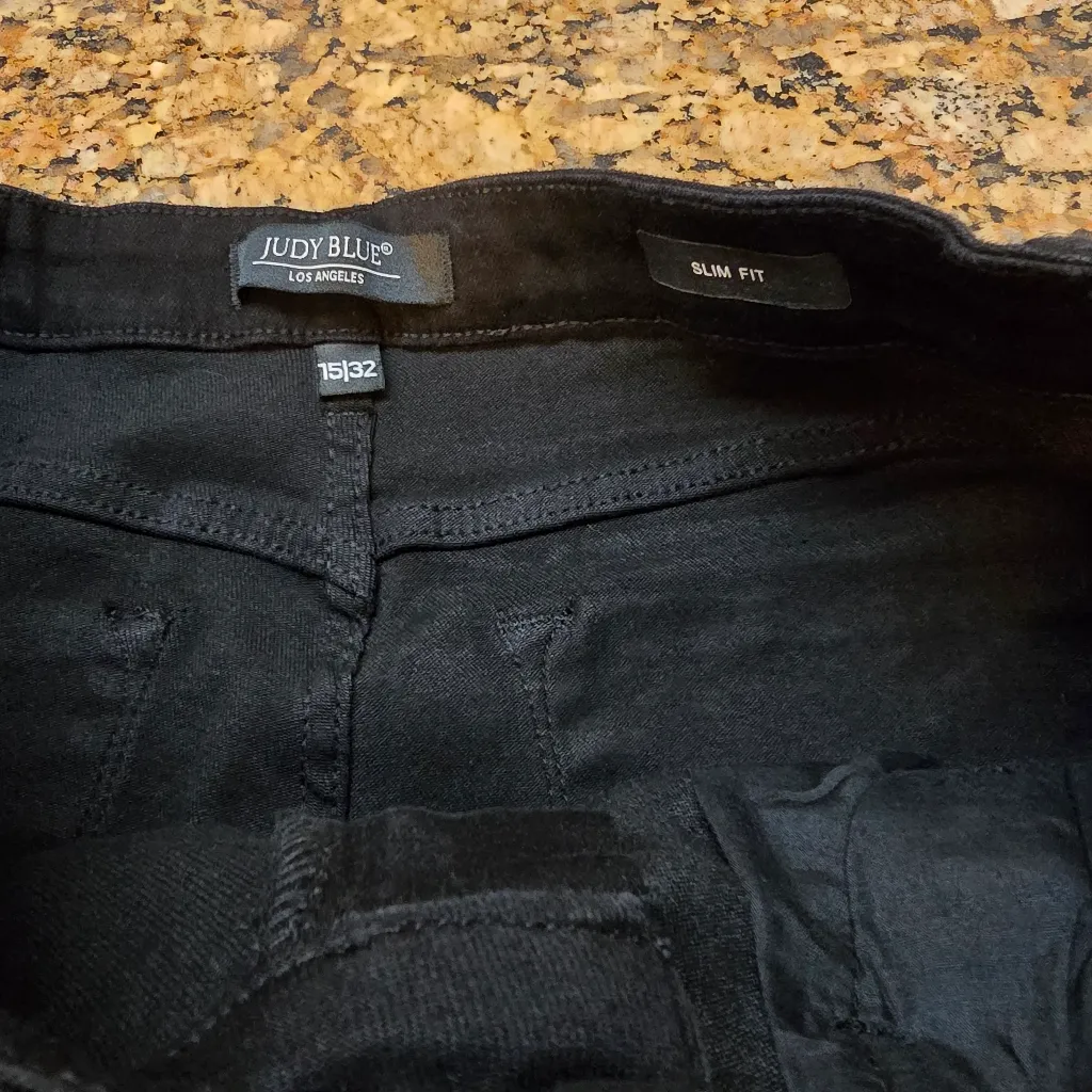 Judy Blue High Rise Rhinestone Slim Fit Jeans‎ in Black sz 15/32 - Image 5
