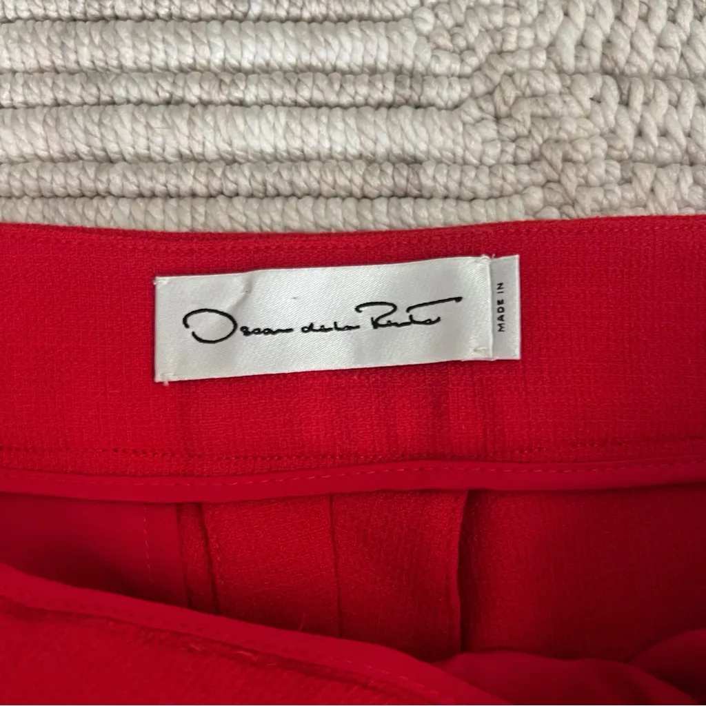 Oscar de la Renta Vibrant Red Pantsuit - Image 5