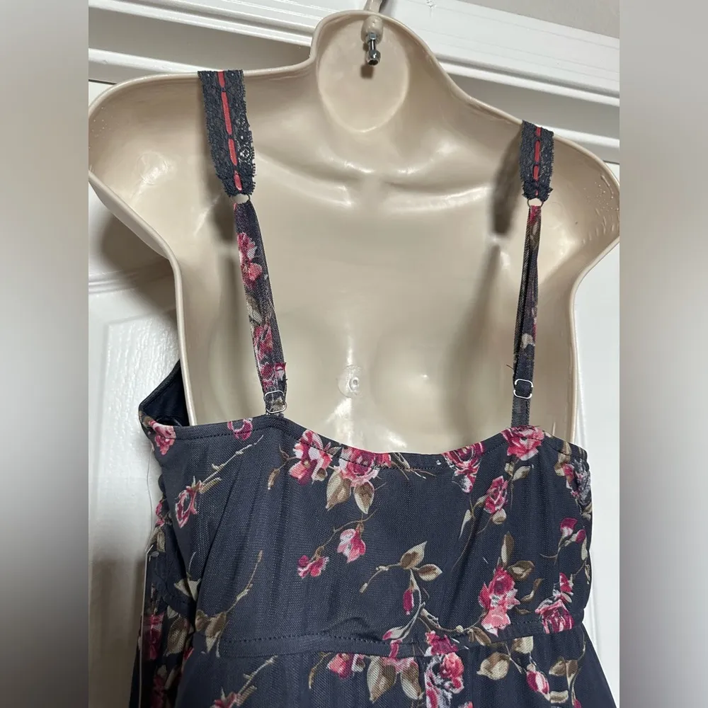 NWT Kirious Y2K Floral Lace Ribbon Spaghetti Strap Women’s Feminine Dress Sz LG - Image 11