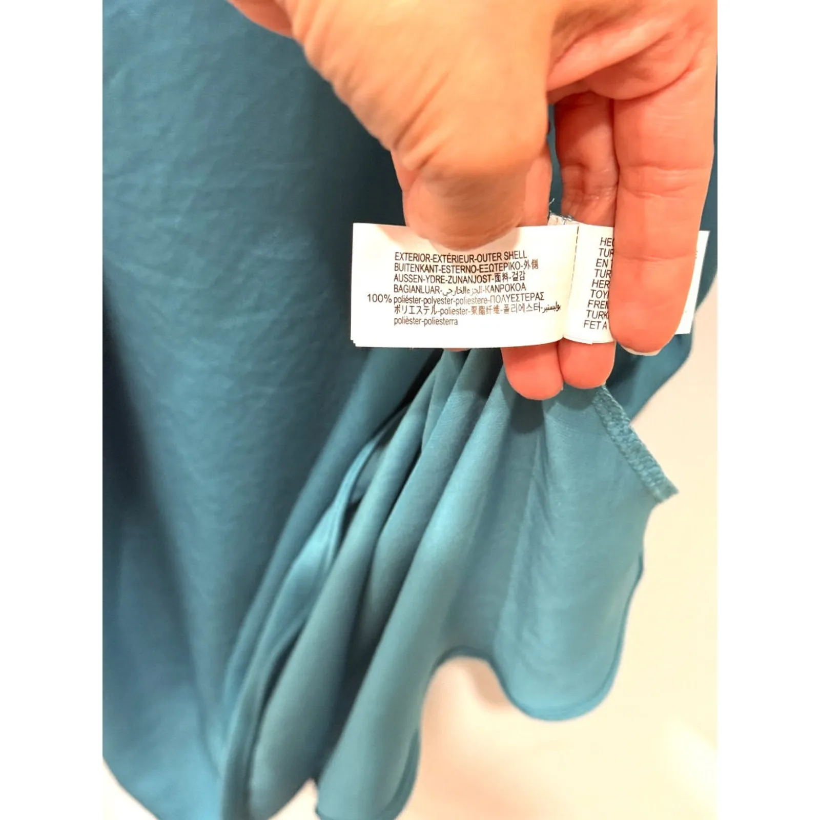 Zara Sleeveless Asymmetric Cut-Out Satin Effect Midi Dress Blue Women's Size XS - Image 7