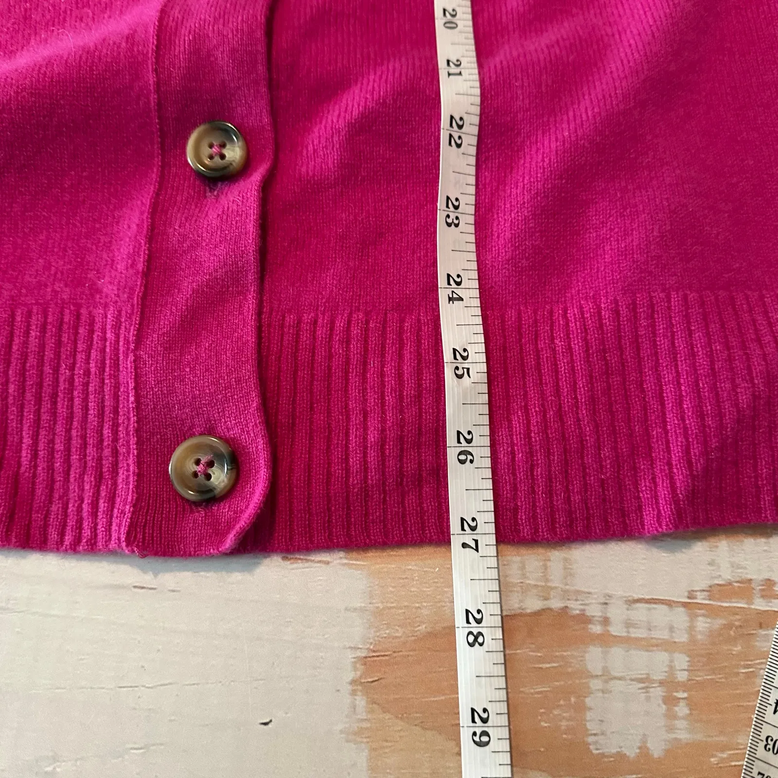 C by Bloomingdale’s 2 Ply Cashmere Long Line Cardigan Size Small Cherry Blossom Pink - Image 6