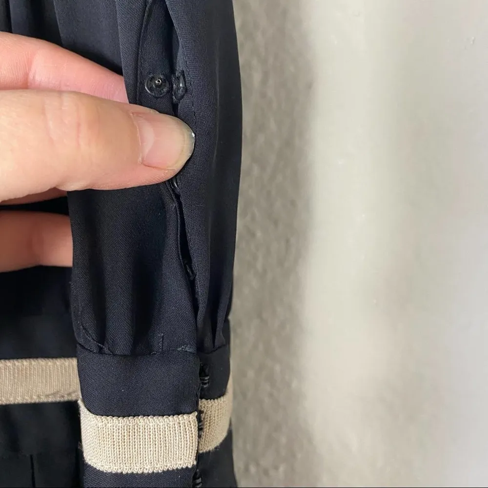 L'AGENCE Silk Black Pleated Halter Dress Size 4 - Image 5