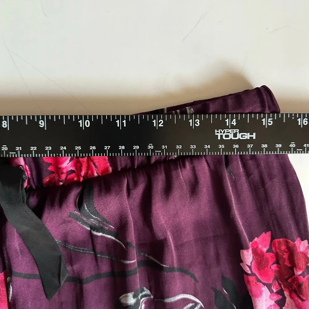 Josie Natori Freestyle Pants Purple / Pink Women’s size Medium pretty floral - Image 9
