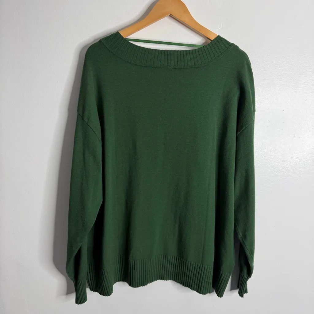 Lane Bryant Long-Sleeve V-Neck Sweater 22/24 Classic Fit Stretch Casual Soft - Image 3