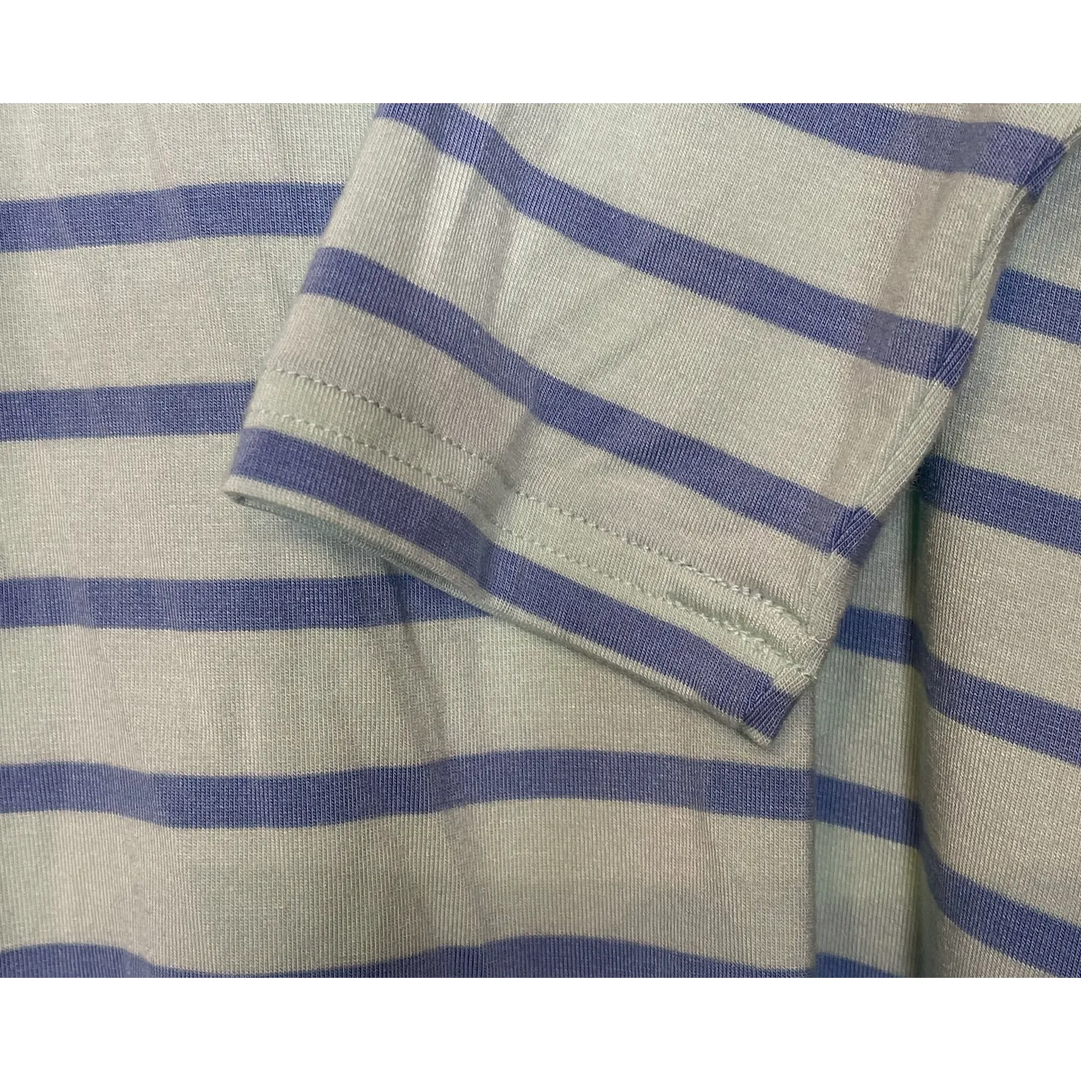 Matilda‎ Jane Womens 3/4 Sleeve Top Size Small T-Shirt Teal Blue Striped - Image 3