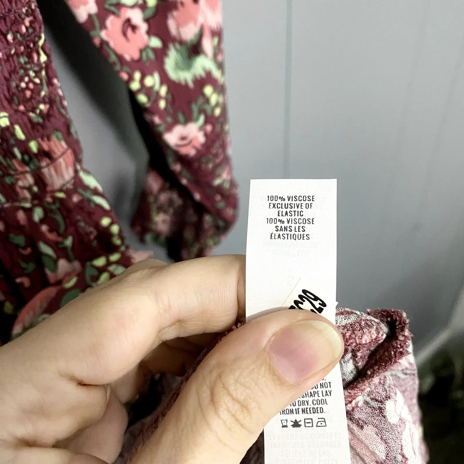 NEW Aerie Pink Floral Long Sleeve V-neck Ruffle Boho Casual Mini Dress S - Image 3