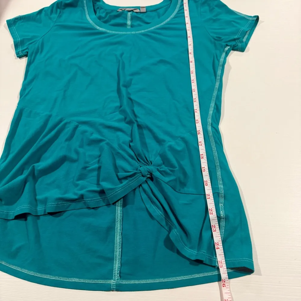 ATHLETA WOMENS TWIST FRONT SHORT SLEEVE TUNIC TEE SIZE M - Image 6