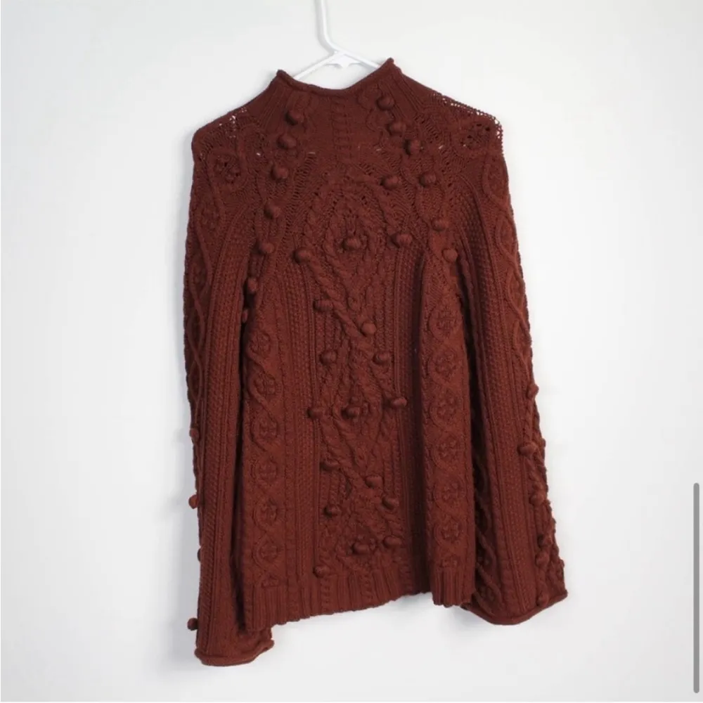 Rebecca Taylor rich mahogany mock neck sweater - Image 5