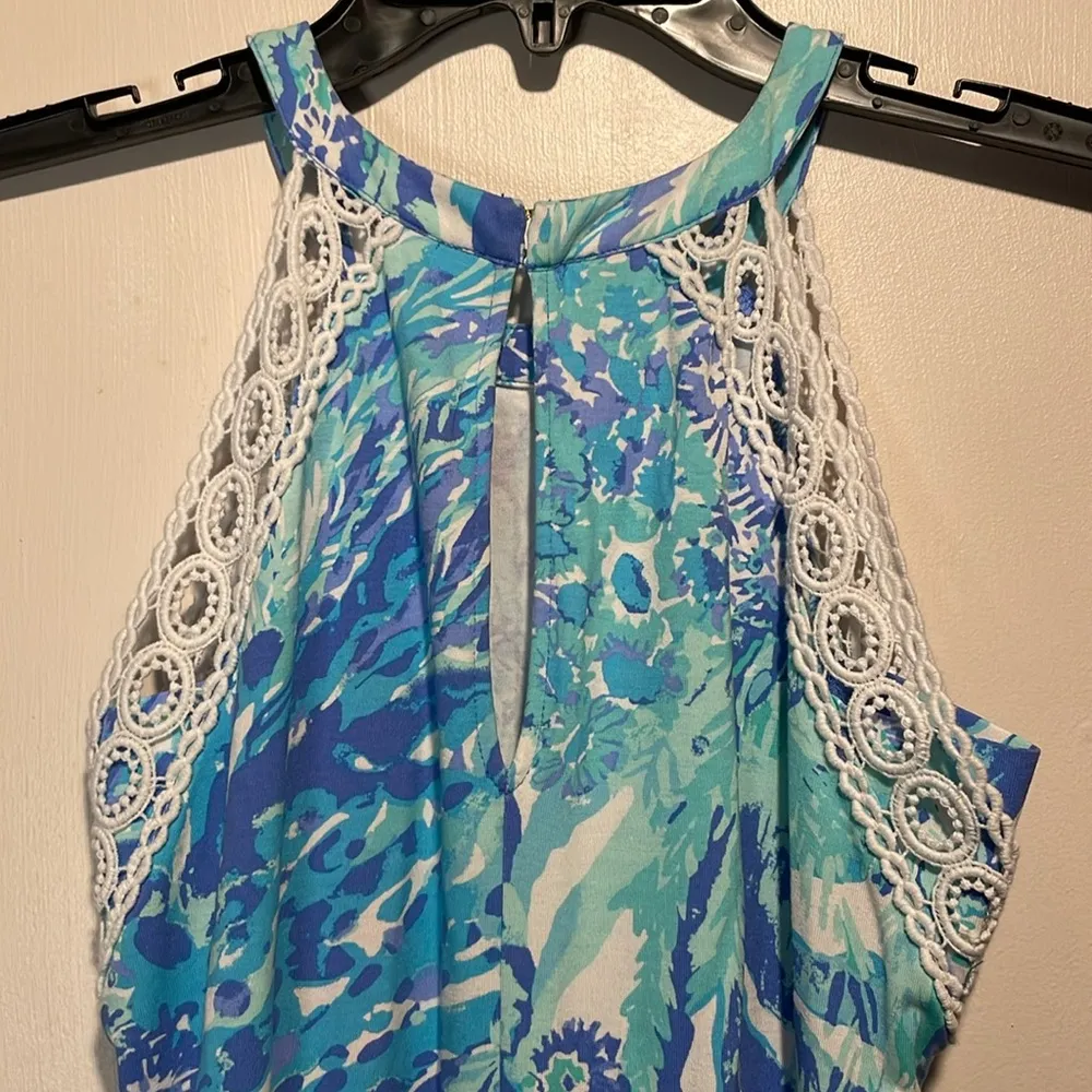 Lilly Pulitzer NWT LaLa Halter Romper Blue Haven Hey Hey Soleil- Size XXS - Image 8