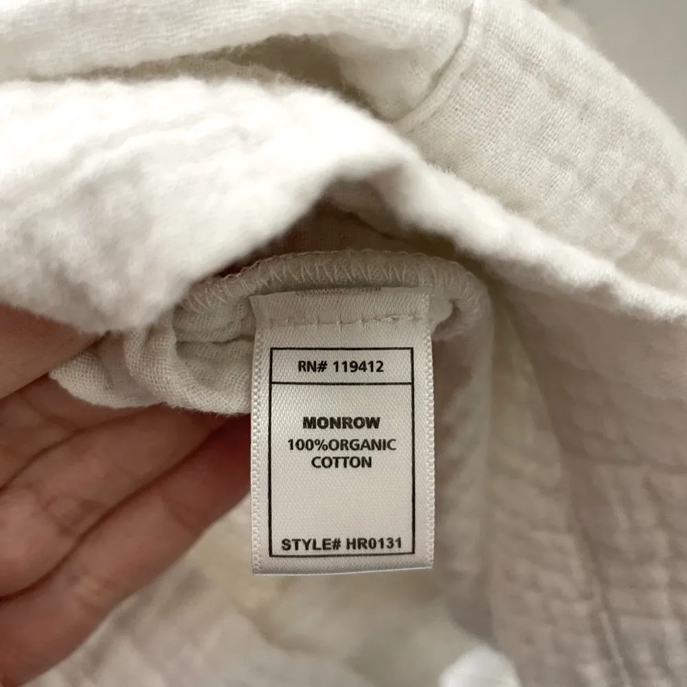 MONROW White Gauze Romper XS 522 - Image 4