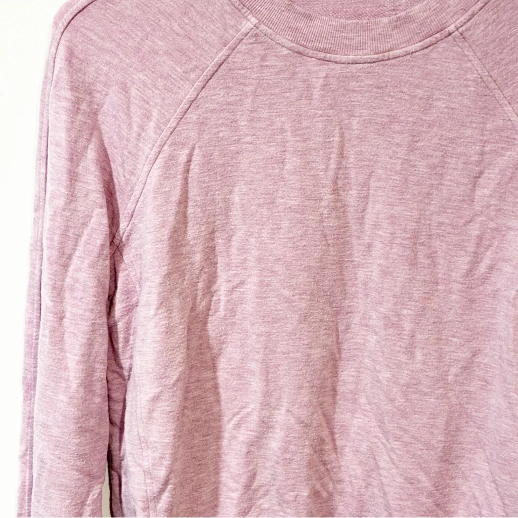 Lululemon Close Comfort Crewneck Heathered Pink Bliss Pullover - Image 2