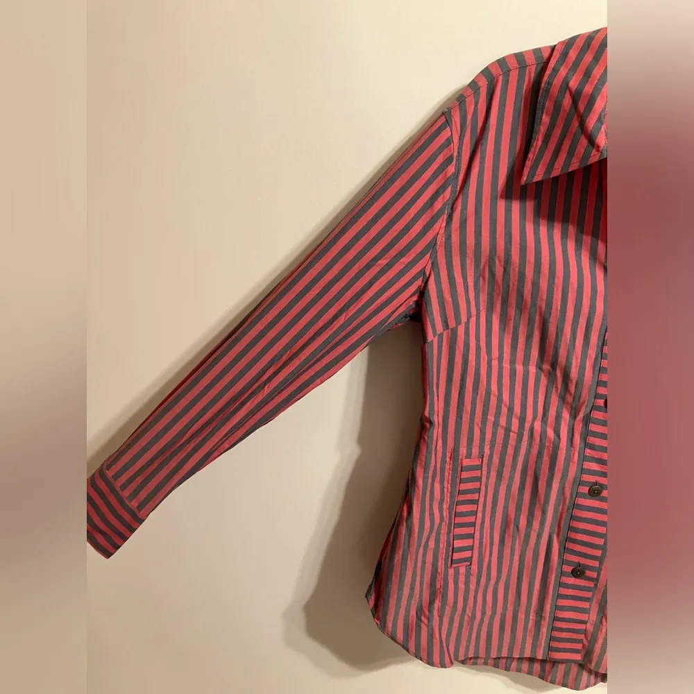 Cabi Regatta Shacket Button Down Striped Womens Size‎ Medium NWT - Image 7