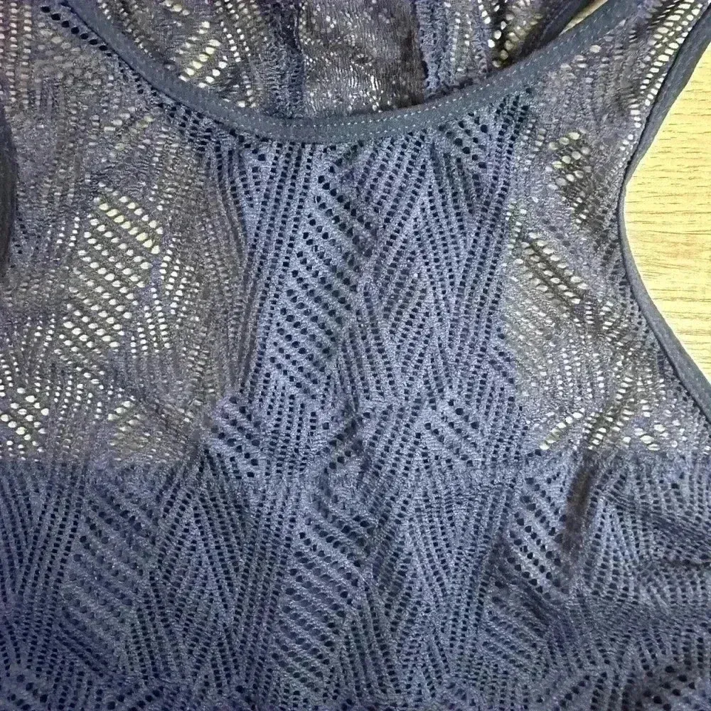 Aerie cropped bralette navy size Medium NWT - Image 3