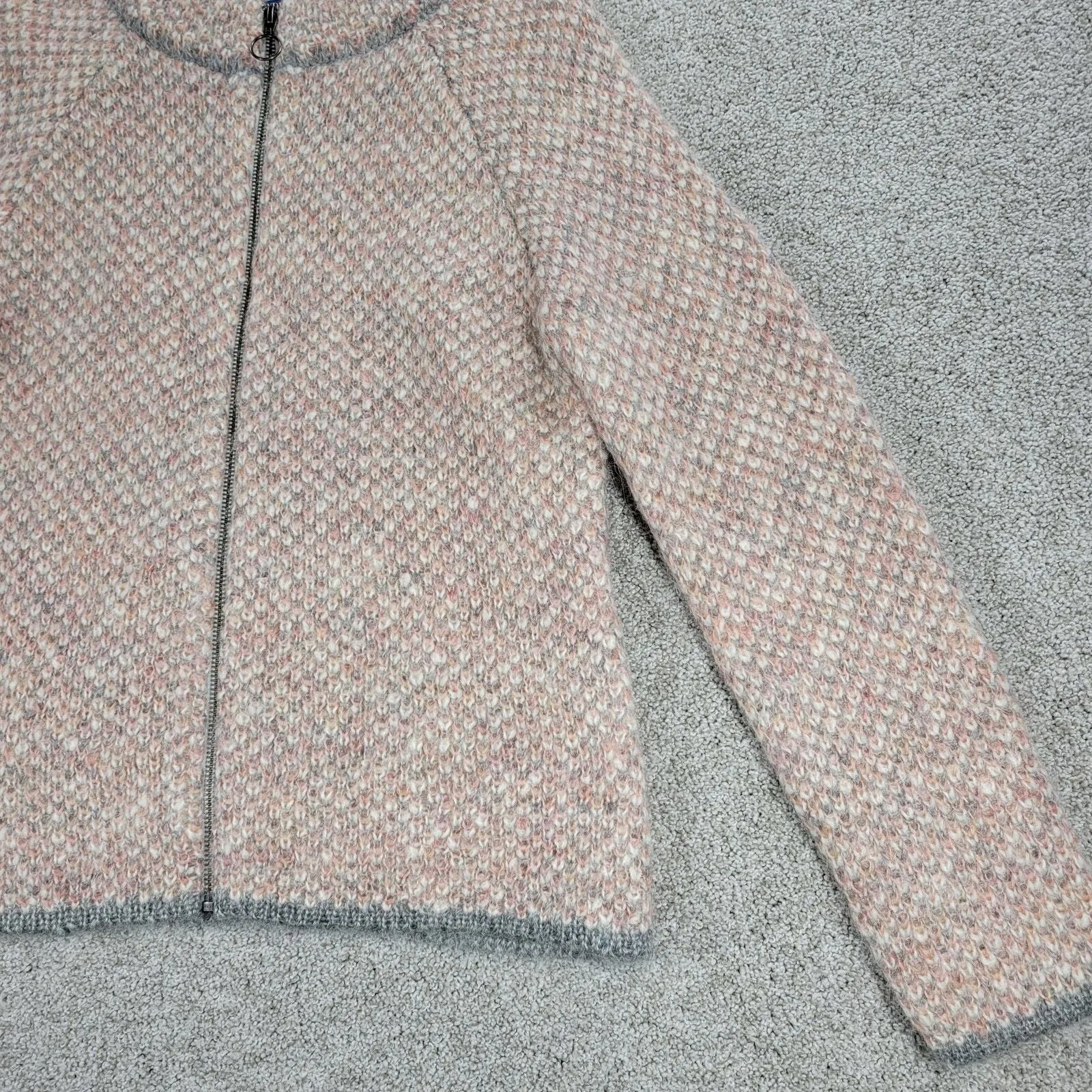 Pendleton Mohair Cardigan Sweater Womens S Woolen Mills Wool Blend Full Zip - Image 11