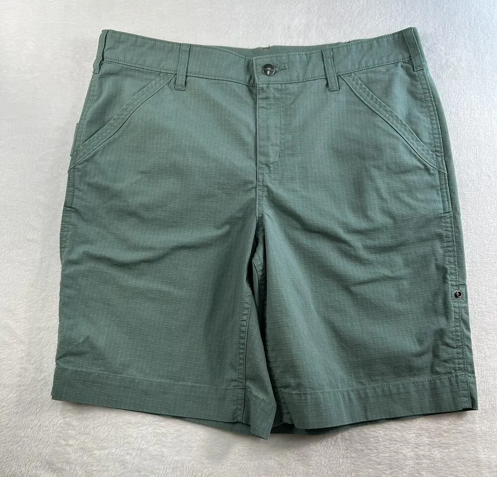 Carhartt Women's 14 Shorts 104213 MKG Musk Green 9" Ripstop Rugged Flex 5 Pocket - Image 3