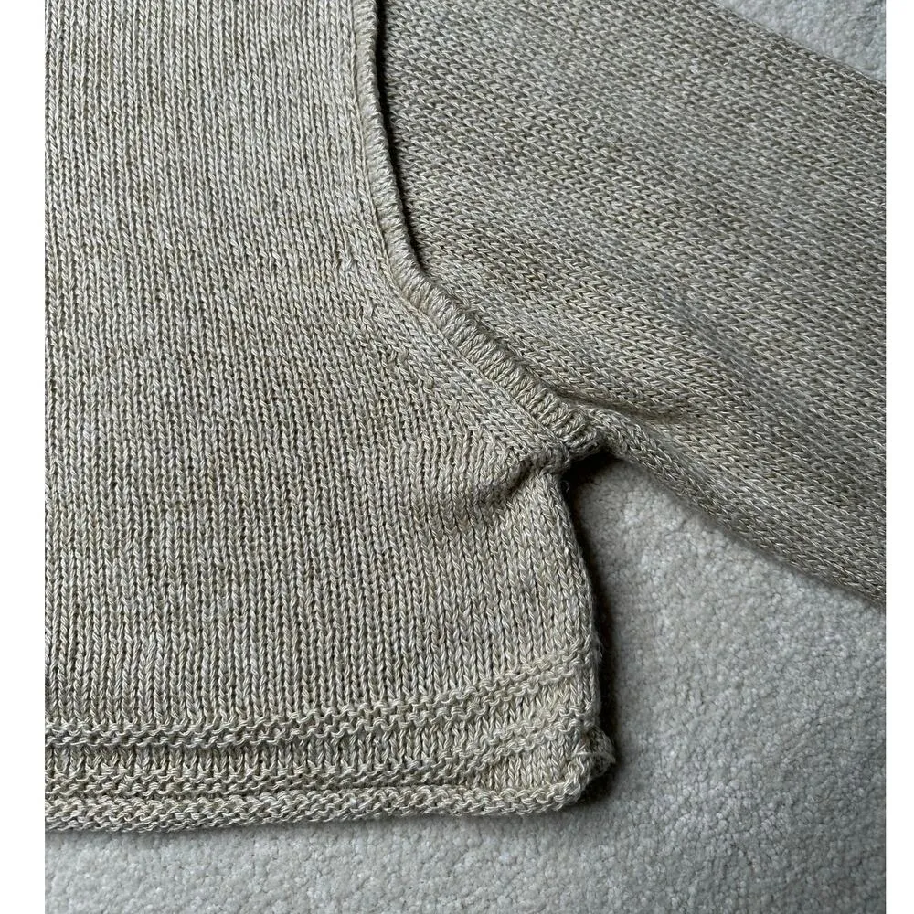 ZARA : Tan Knit Cropped Sweater - Image 5