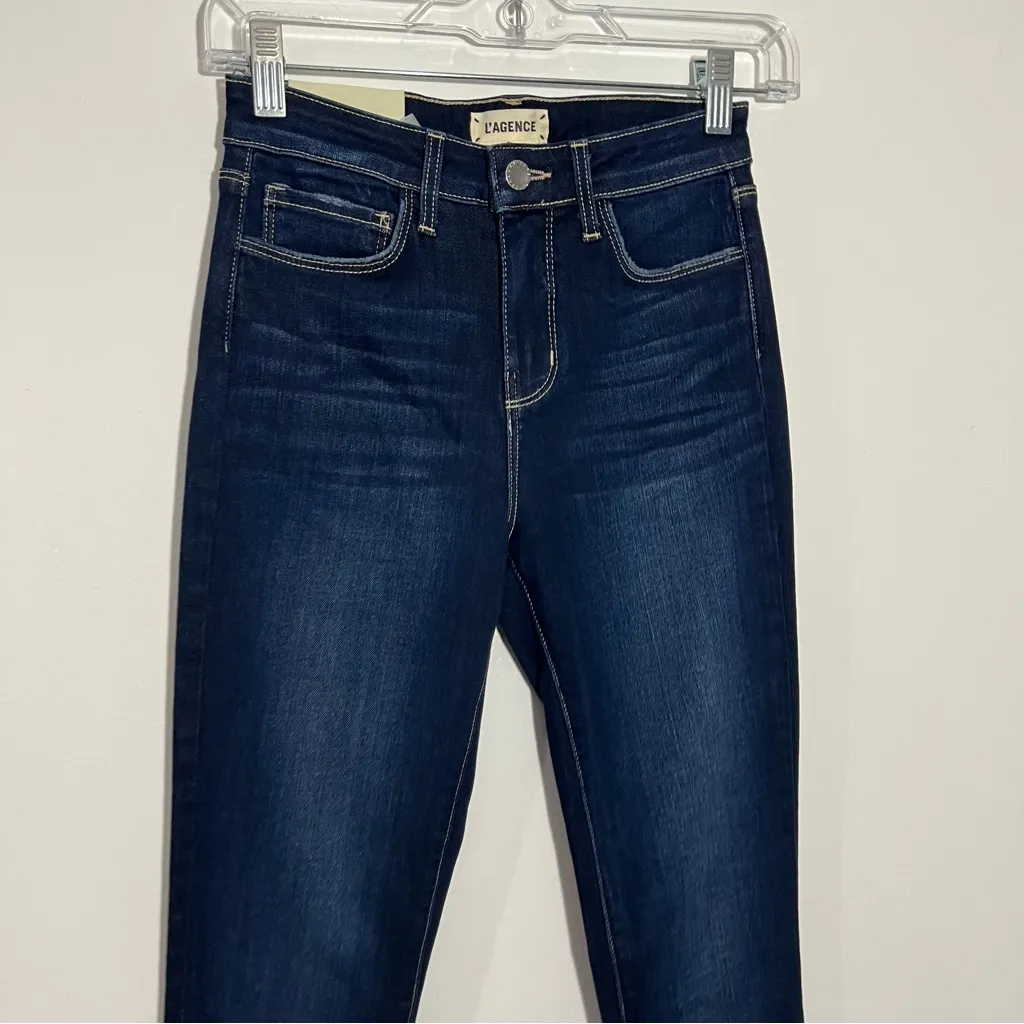 NWT L'agence Margot‎ High Rise Skinny Jeans In Orlando Wash Size 24 - Image 3