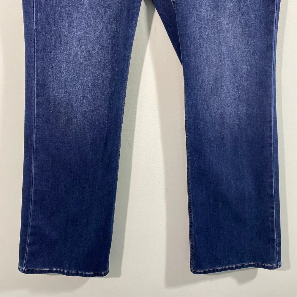 Soft Surroundings Women Blue River Wash Ultimate Denim Pull On Jeans Size M - Image 4