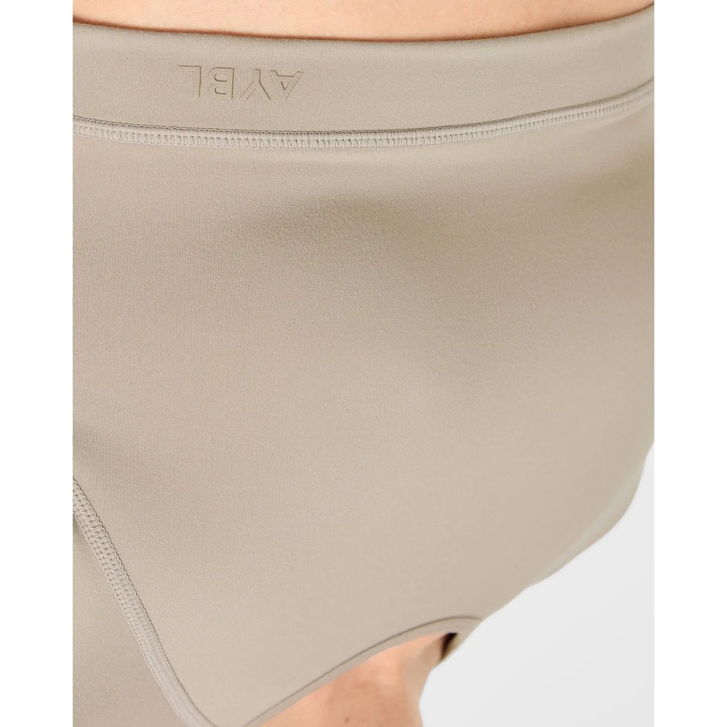 AYBL Long Sleeve Cropped Athletic Workout Top Neutral Taupe - Image 3