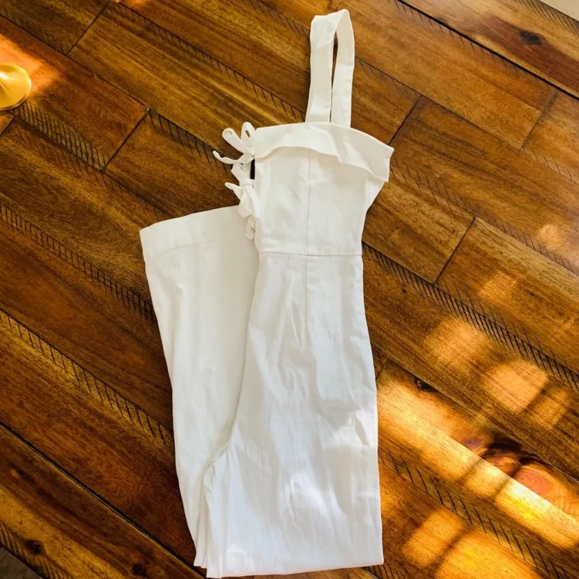 $165 Clayton Darcie jumpsuit in white S - Image 10